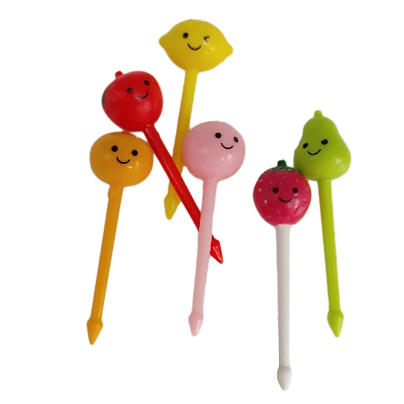 6 шт. детские вилки для фруктов в виде клубники и персика