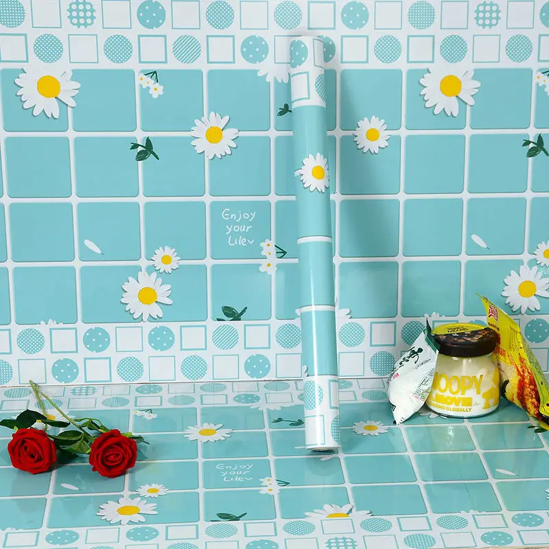 

Oil Proof Paste Kitchen Stove Cabinet Fireproof High Temperature Resistant Wallpaper Self-adhesive Waterproof Desktop Wall Paste