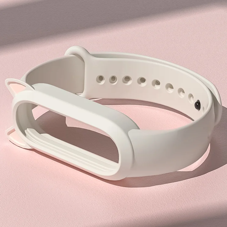 Cute Strap For Xiaomi Mi Band 7 6 5 4 Cartoon Cat Ear Case Silicone Band Replacement Belt for MiBand6 Miband5 Miband7 Wristband