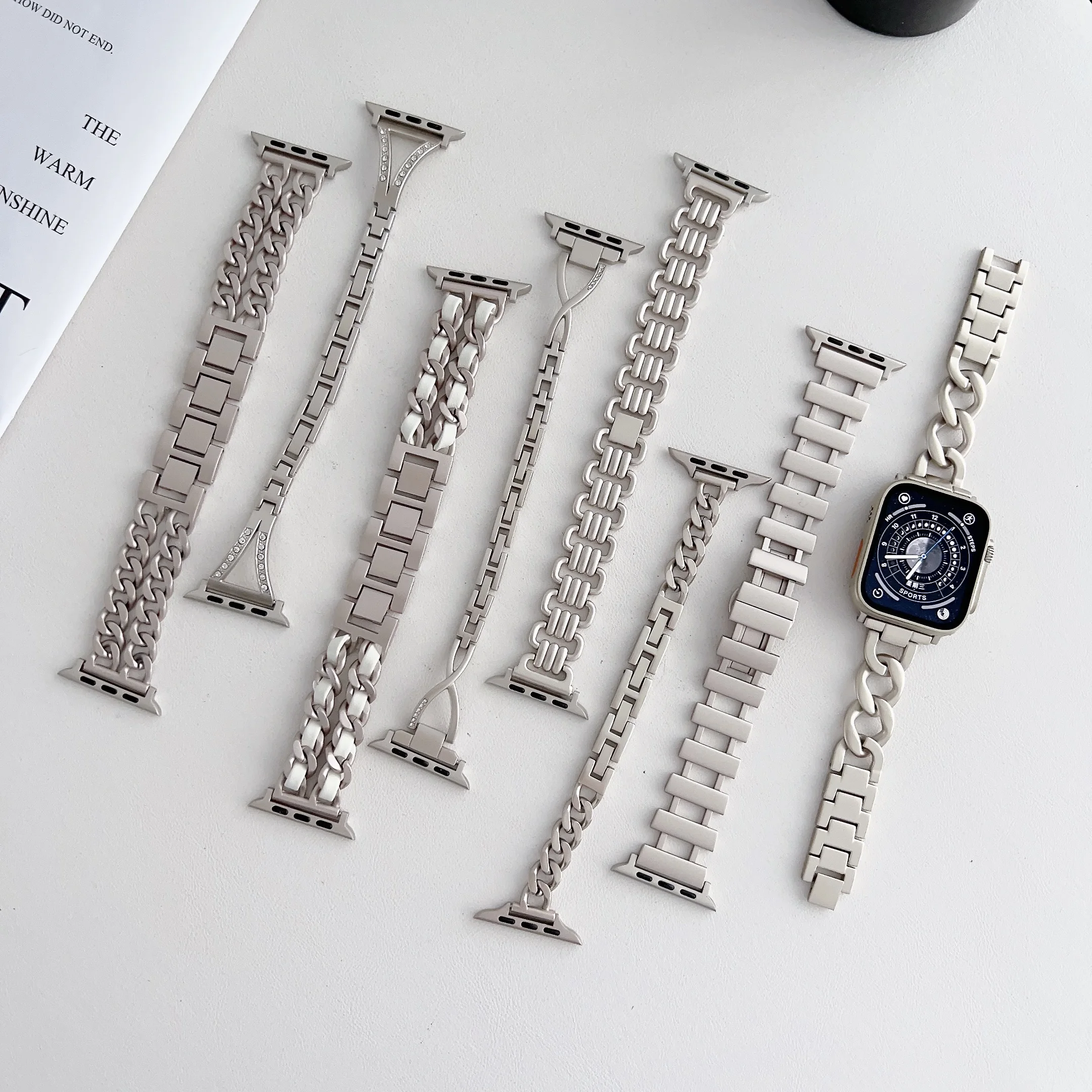 

Luxury Star Light Bracelet For Apple Watch Band 38mm 40 41mm 42 44mm 45 Ultra 49mm Women Strap For iWatch Series 6 5 se 8 7 4 3
