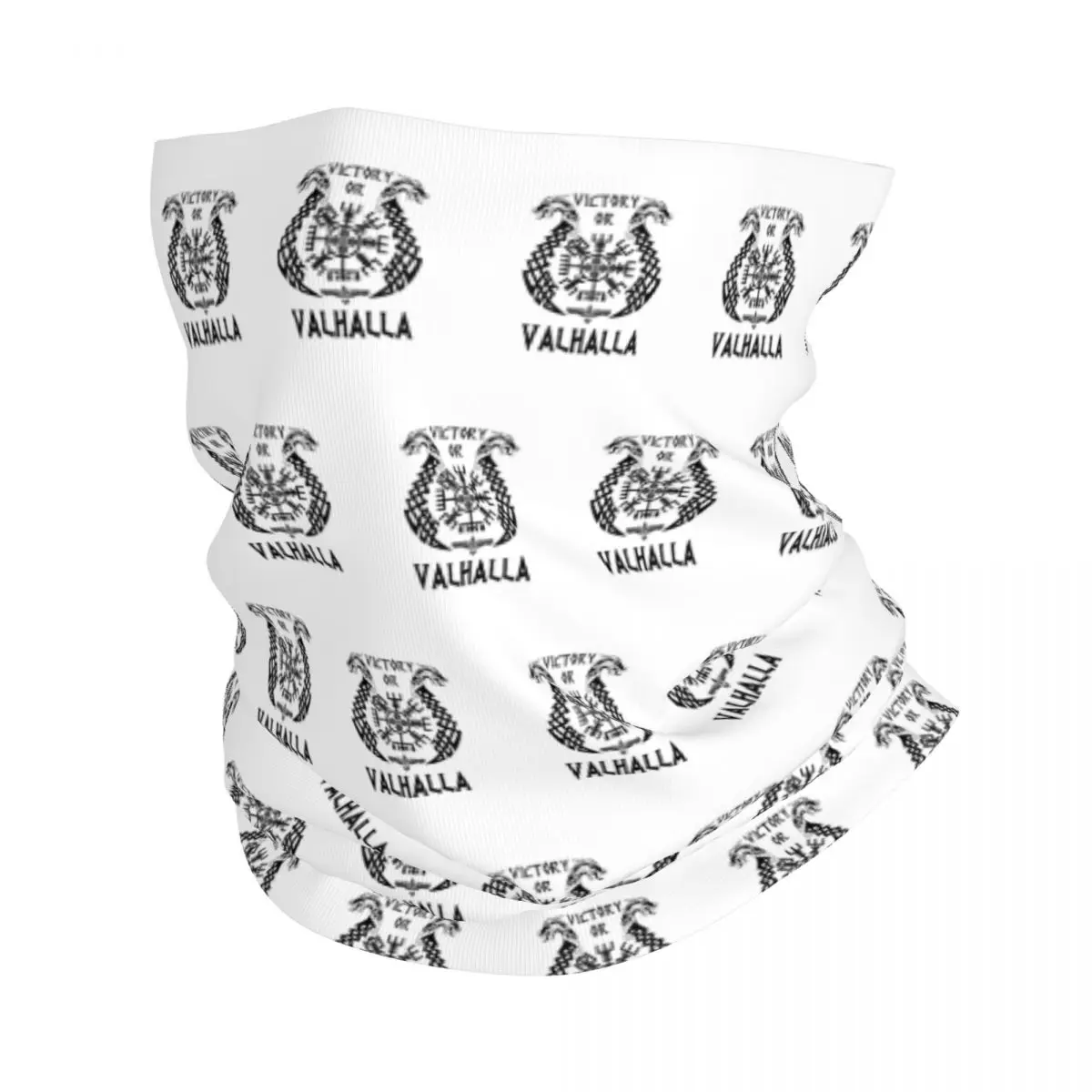 

Бандана Victory Or Valhalla для мужчин и женщин, шейный платок в стиле викингов, скандинавские руны с принтом, шарф для лица, головной убор для пеших прогулок, всесезонный