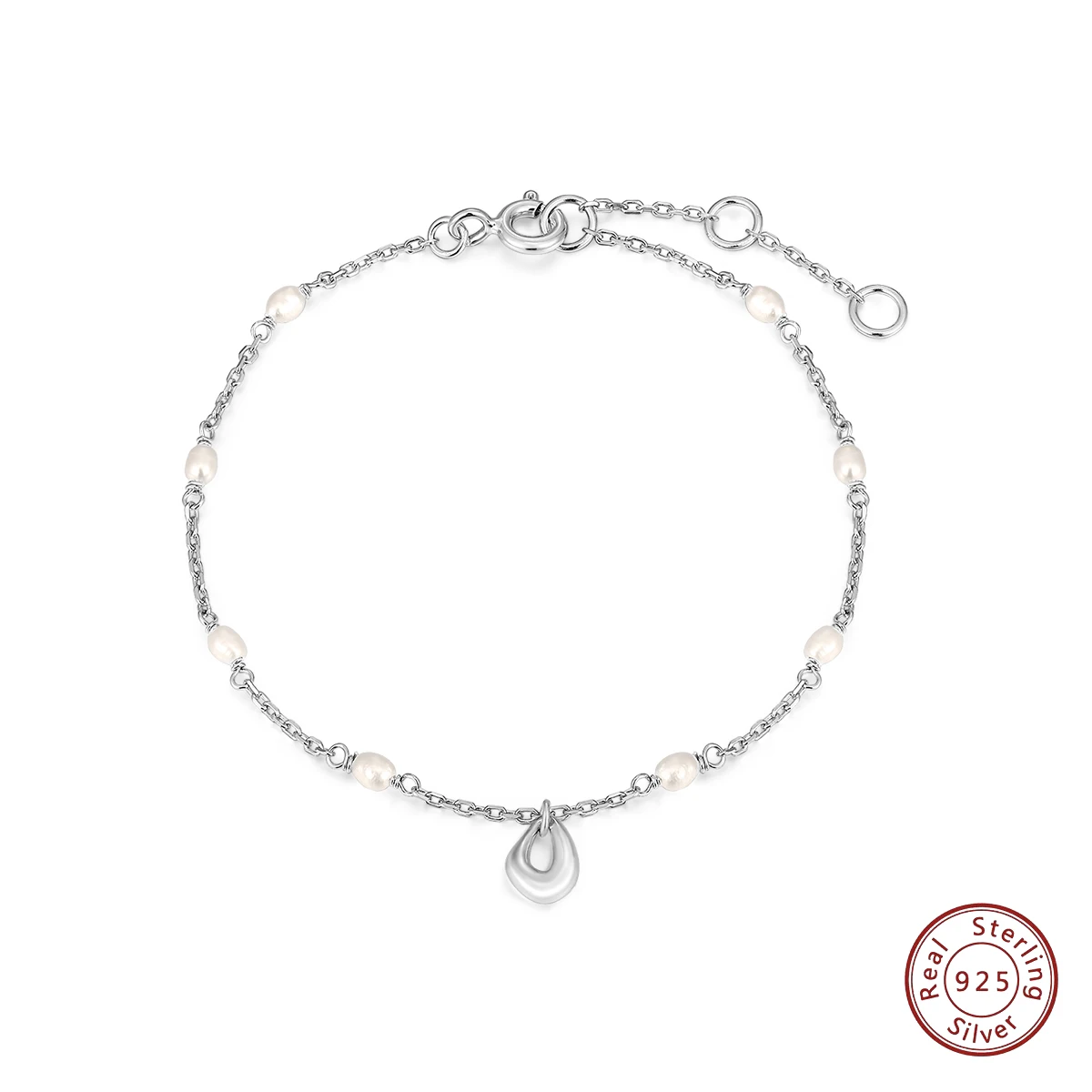 

Fine Jewellery New Arrival Bracelets For Women Rhodium Plated Baroque Freshwater Pearls 925 Sterling Silver Charm Bracelets