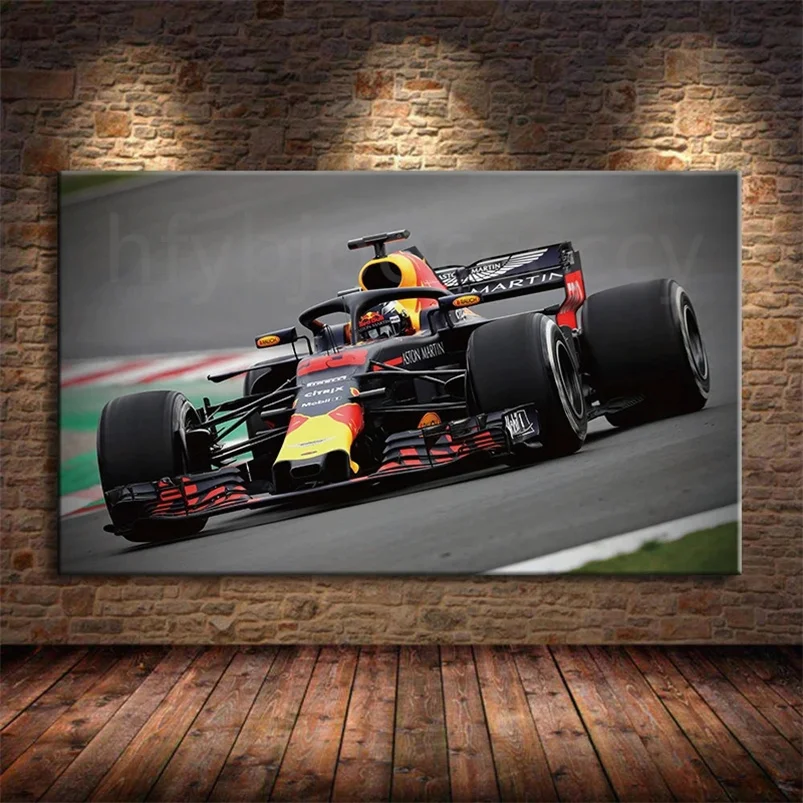 

Picture F1 Race Car Wall Art Vehicle Posters Art Prints Raceway Racing Sport Canvas Painting Living Room Bedroom Home Decor