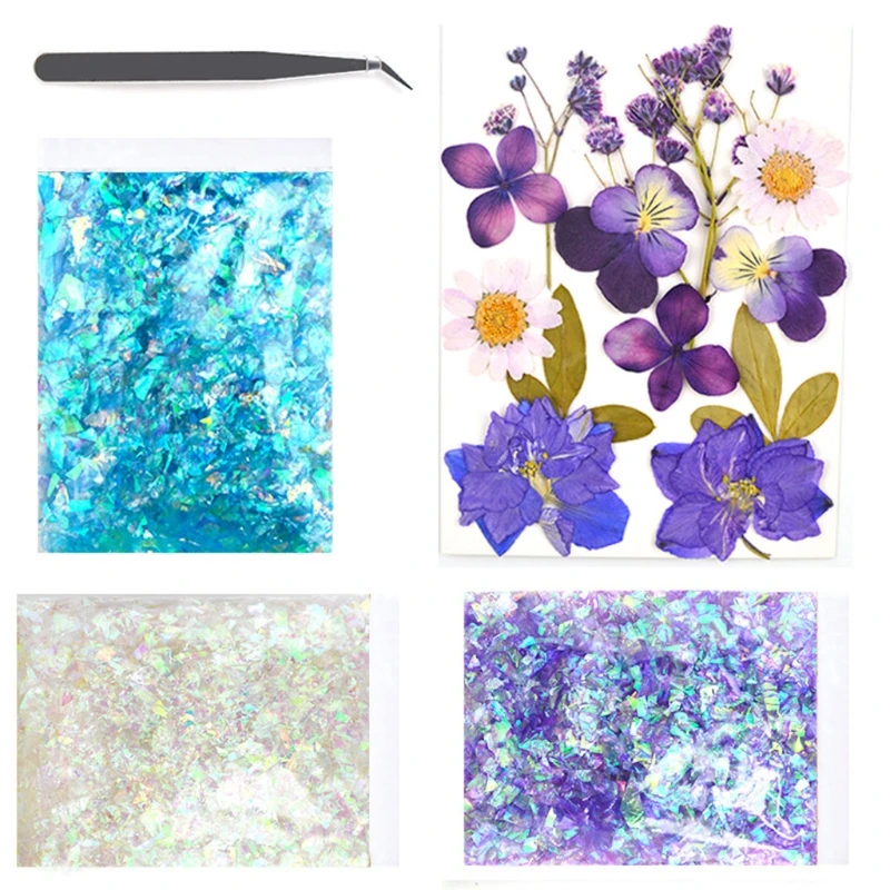 

Resin Jewelry Making Supplies Kit Resin Decoration Kit with Resin Glitter Gold Foil Flakes Dried Flowers Mylar Flakes