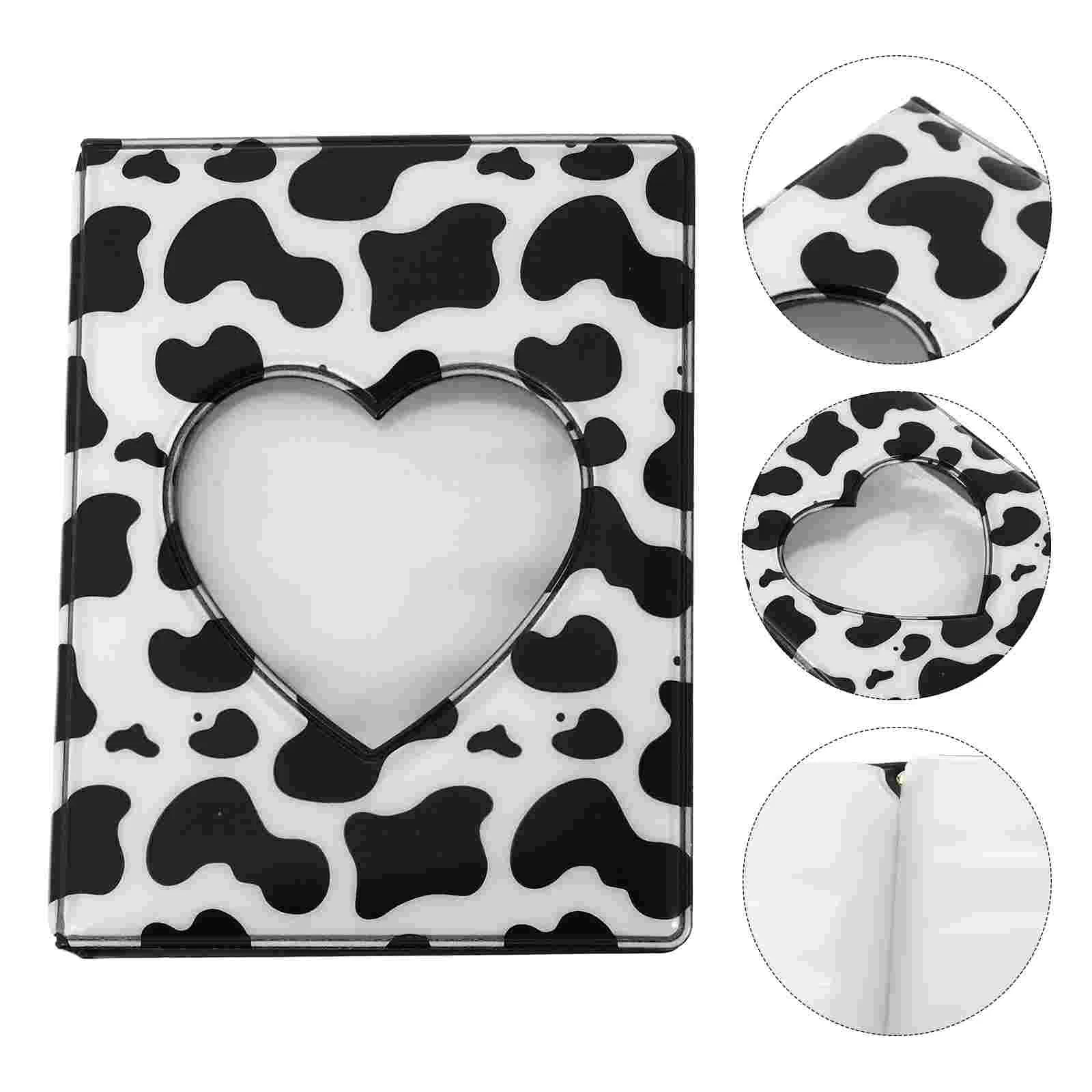 

Photo Album Photocard Mini Book Holder Heart Binder Storage Kpop Picture Inch Hollow Albums Cow Gift Postcards Photocards Love