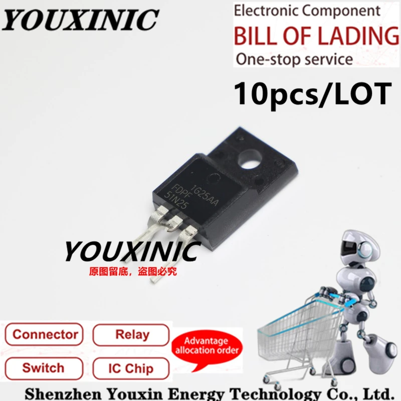 YOUXINIC 2016 + 100 новые импортные оригинальные FDPF51N25 FDPF51N25YDTU TO-200F трубка с полевым эффектом MOSFET 51A 250V