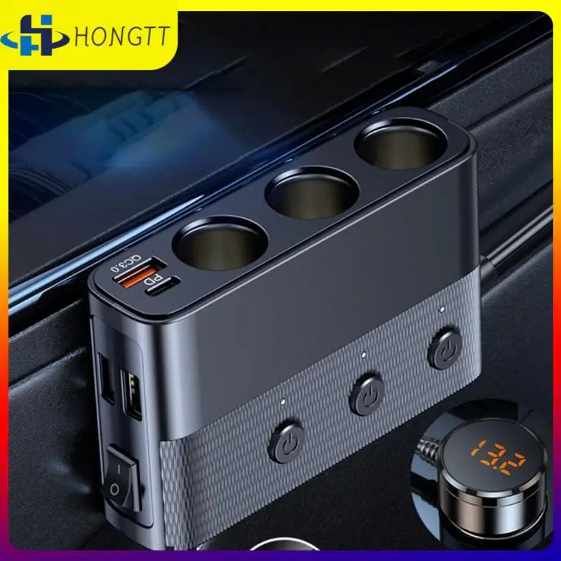 

Portable Car Charger C28 Cigarette Lighter Multifunctional Car Charger Conversion Plug Durable Car Interior Accessories