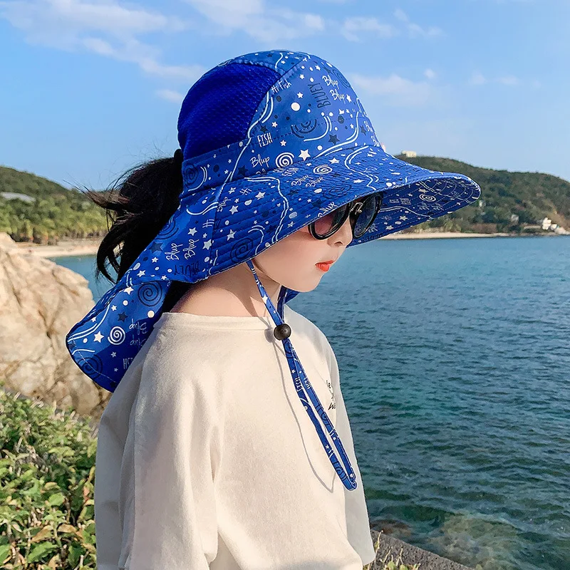 Панама детская летняя с широкими полями защитой от ультрафиолета для мальчиков