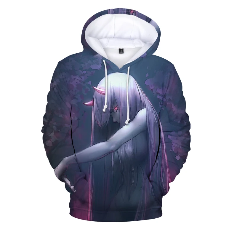 

Zero Two En Bikini 3d Hoodies Sweatshirt 2020 Autumn Winter Anime Graphic Hoodie DARLING In The FRANXX Full 3d Boys Sweatshirts