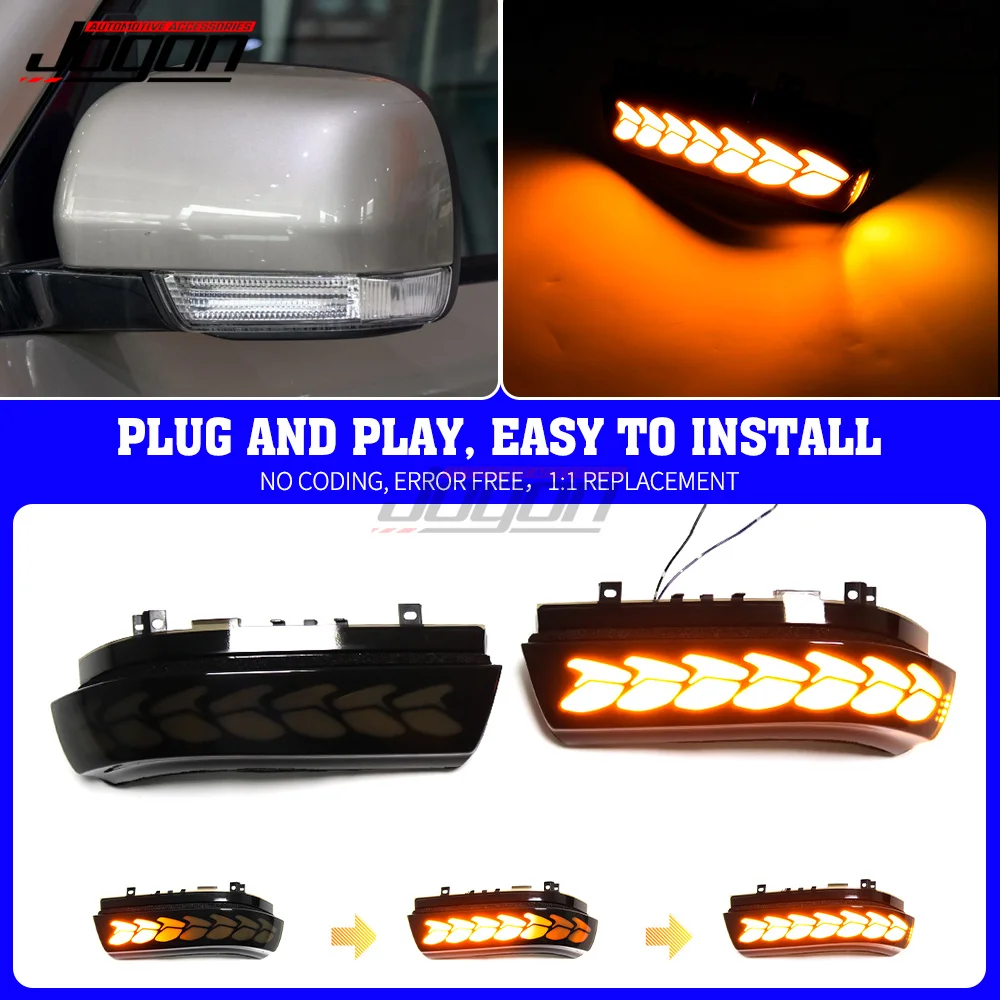 

For Mitsubishi Pajero V73 V77 V93 V97 2006-2019 Car Dynamic Indicators Side Mirror Turn Signal Light Car Sequential Blinker