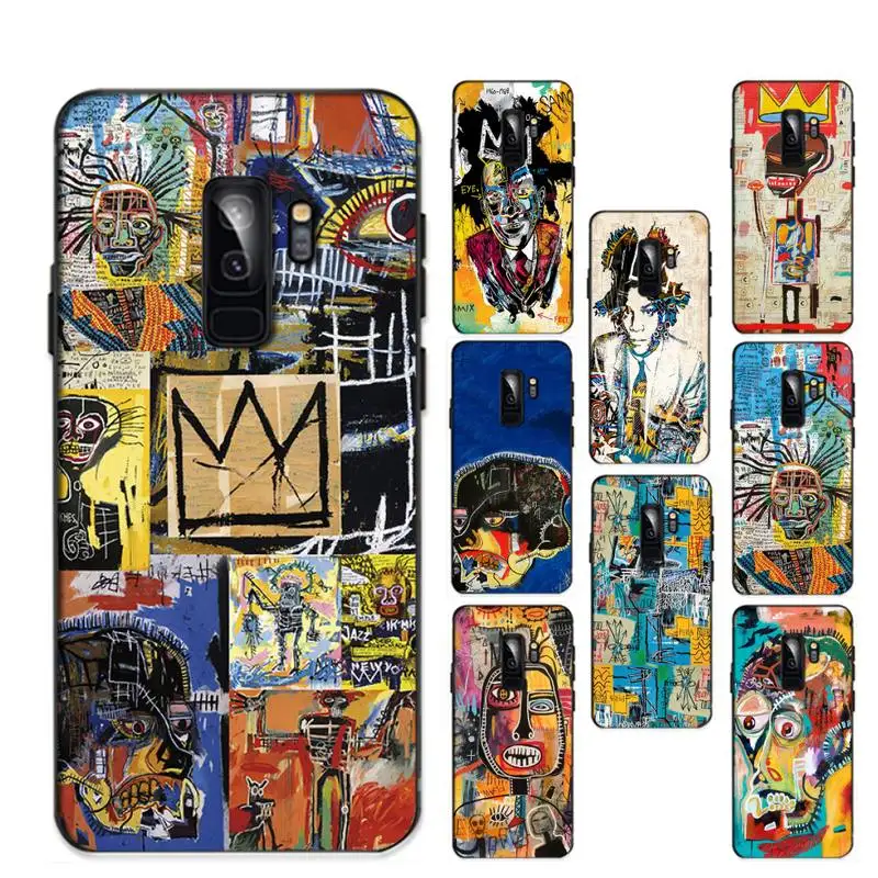 

Jean Michel Basquiat Art Graffiti Phone Case for Samsung S20 lite S21 S10 S9 plus for Redmi Note8 9pro for Huawei Y6 cover