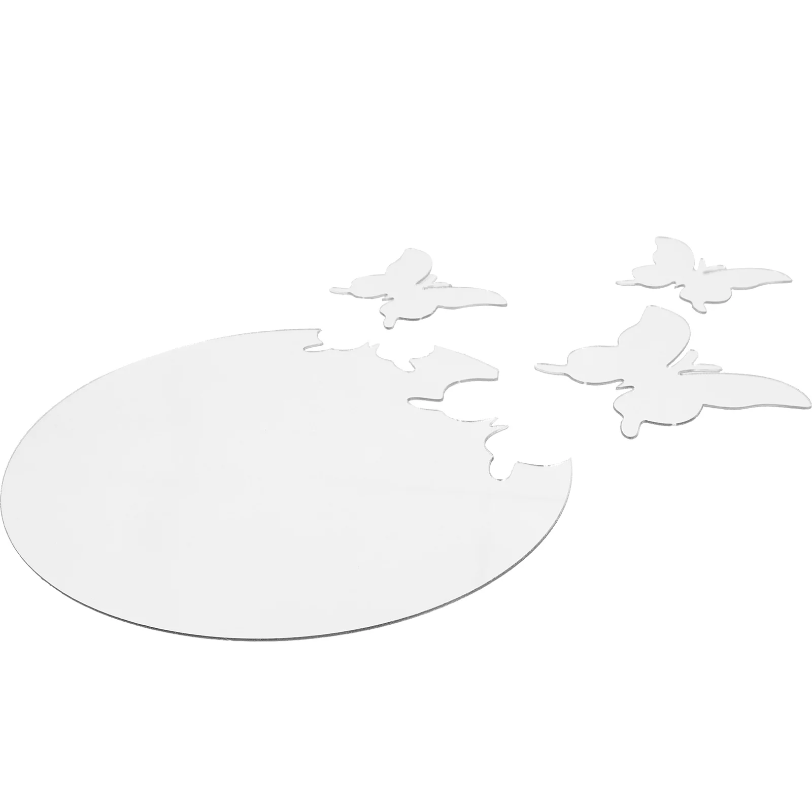 

1 Set Wall Stickers Butterfly Shaped Stickers Mirror Decals Bedroom Wall Stickers