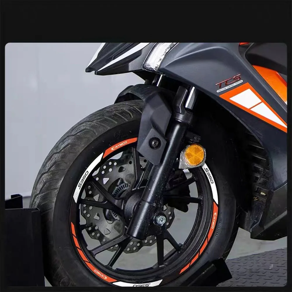 Фото Для KYMCO DTX360 DTX 360 S350 S250 наклейка на ступицу колеса наклейка на шину Светоотражающая Водонепроницаемая Наклейка модификация украшения №4