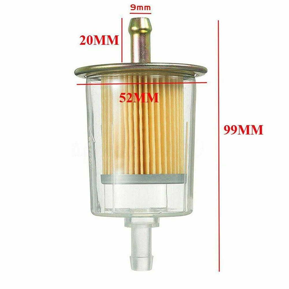 

1pcs Universal Fuel Filter 9mm Fuel Filters Industrial Motorcycle Universal RV Inline Gas Fuel Line Large Motorcycle Filter
