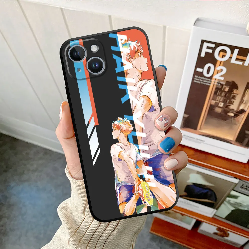 Silicone Case for iPhone XR 11 14 Pro Max 12 Mini 13 Pro XS X SE 8 Plus 7 6s Japan Anime Oya Haikyuu Love Volleyball Cover images - 6