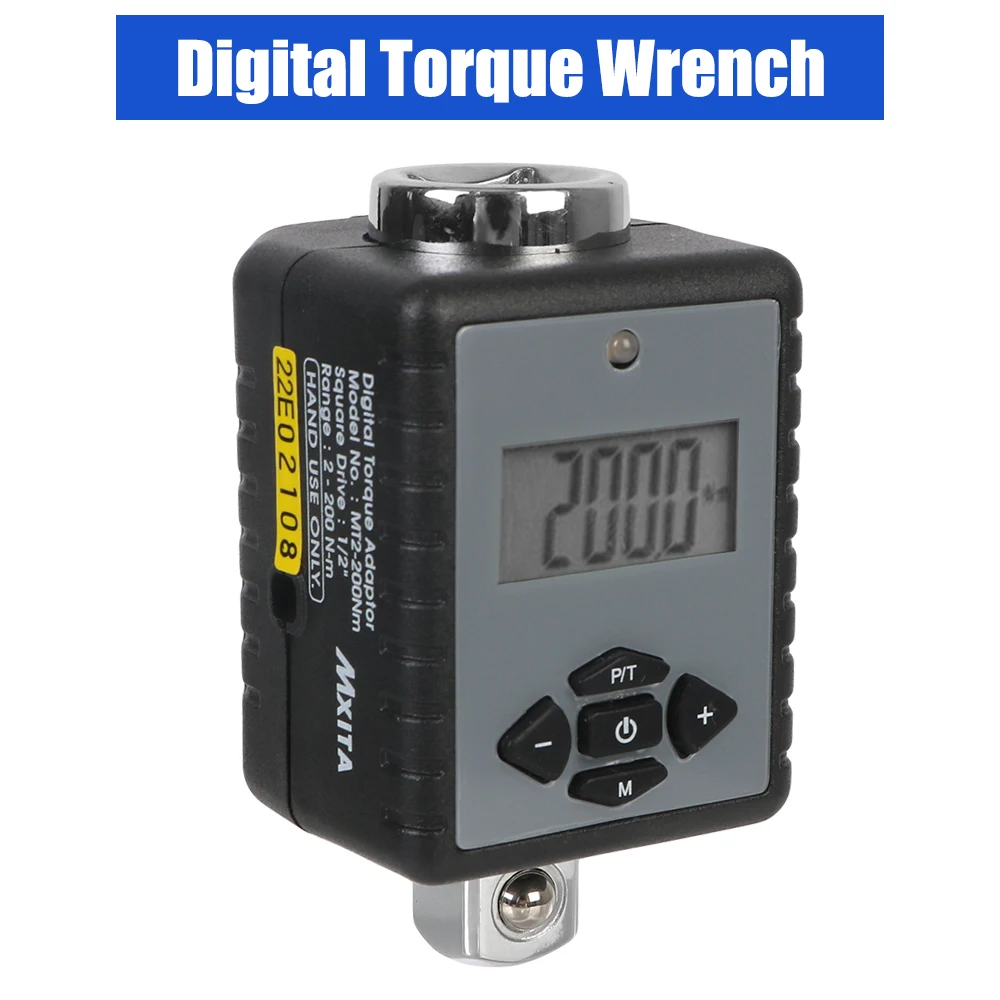 

1/2" 2- 200Nm Adjustable Bike Car Repair Tool Professional Electronic Torque Wrench Digital Torque Wrench Measuring Meter