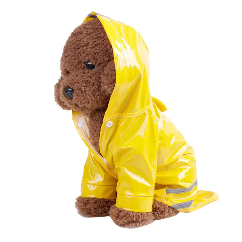 

Summer Outdoor Puppy Pet Rain Coat S-XL Hoody Waterproof Jackets PU Raincoat for Dogs Cats Apparel Clothes Wholesale