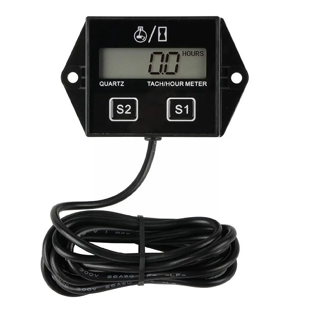 

Digital Engine Tach Hour Meter Tachometer Gauge Engine Rpm Lcd Display For Motorcycle Motor Stroke Engine Car Boat V5b1