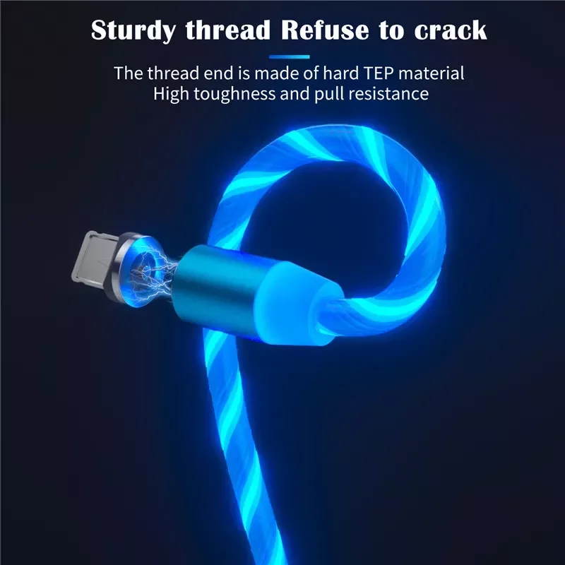 

In1 Luminous Lighting Charging Mobile USB Type C LED Micro USB C Wires