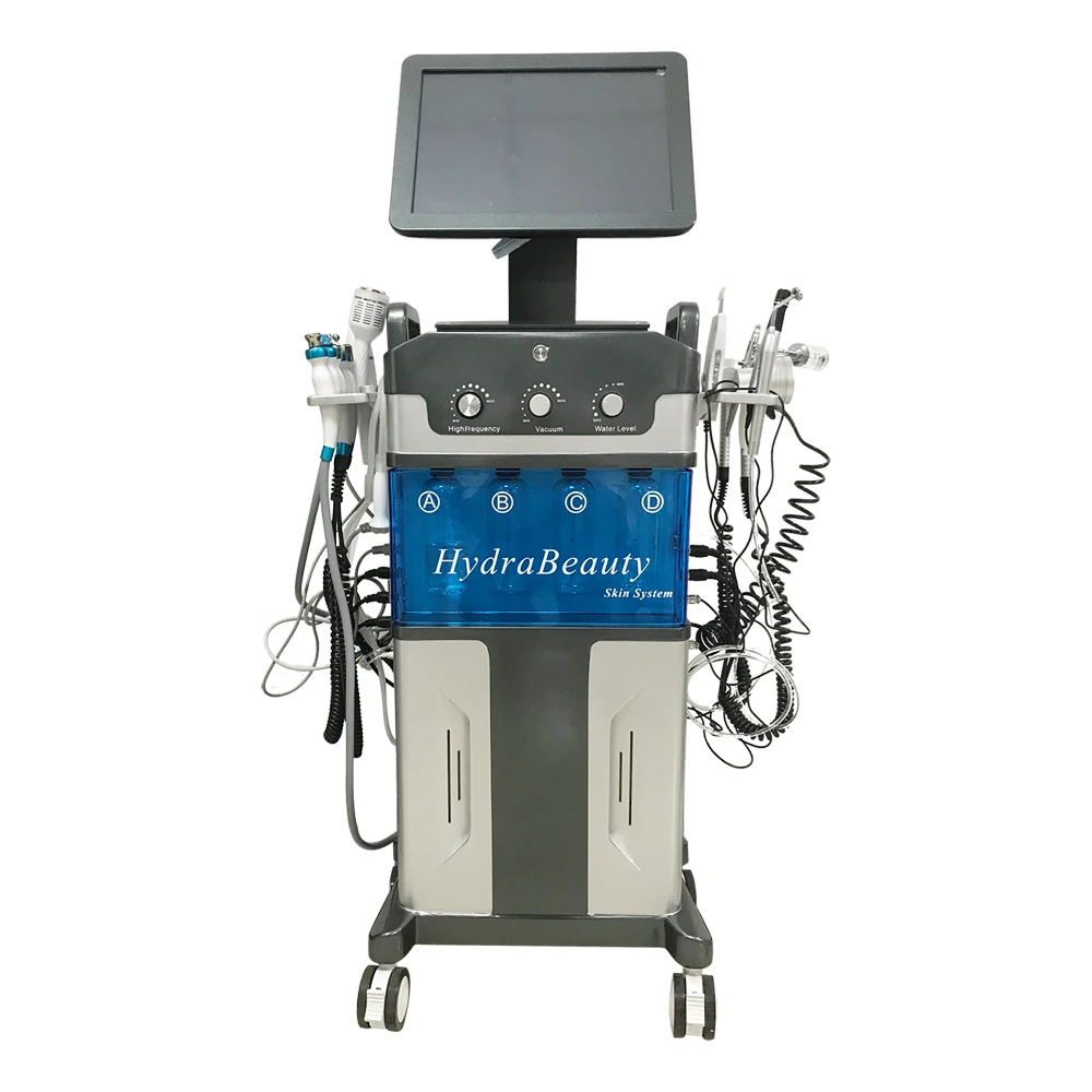 

Multi-function Microdermoabrasion Facial 14 in 1 Skin Care Cleansing Water Grinding H2O2 Bubbles Cleansing Hydrafacial Machine