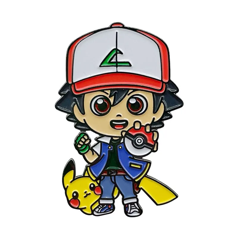 

Cartoon Anime Games Pokemon Enamel Pins Collect Ash Ketchum And Pikachu Metal Brooch Backpack Hat Bag Collar Lapel Badges Gift