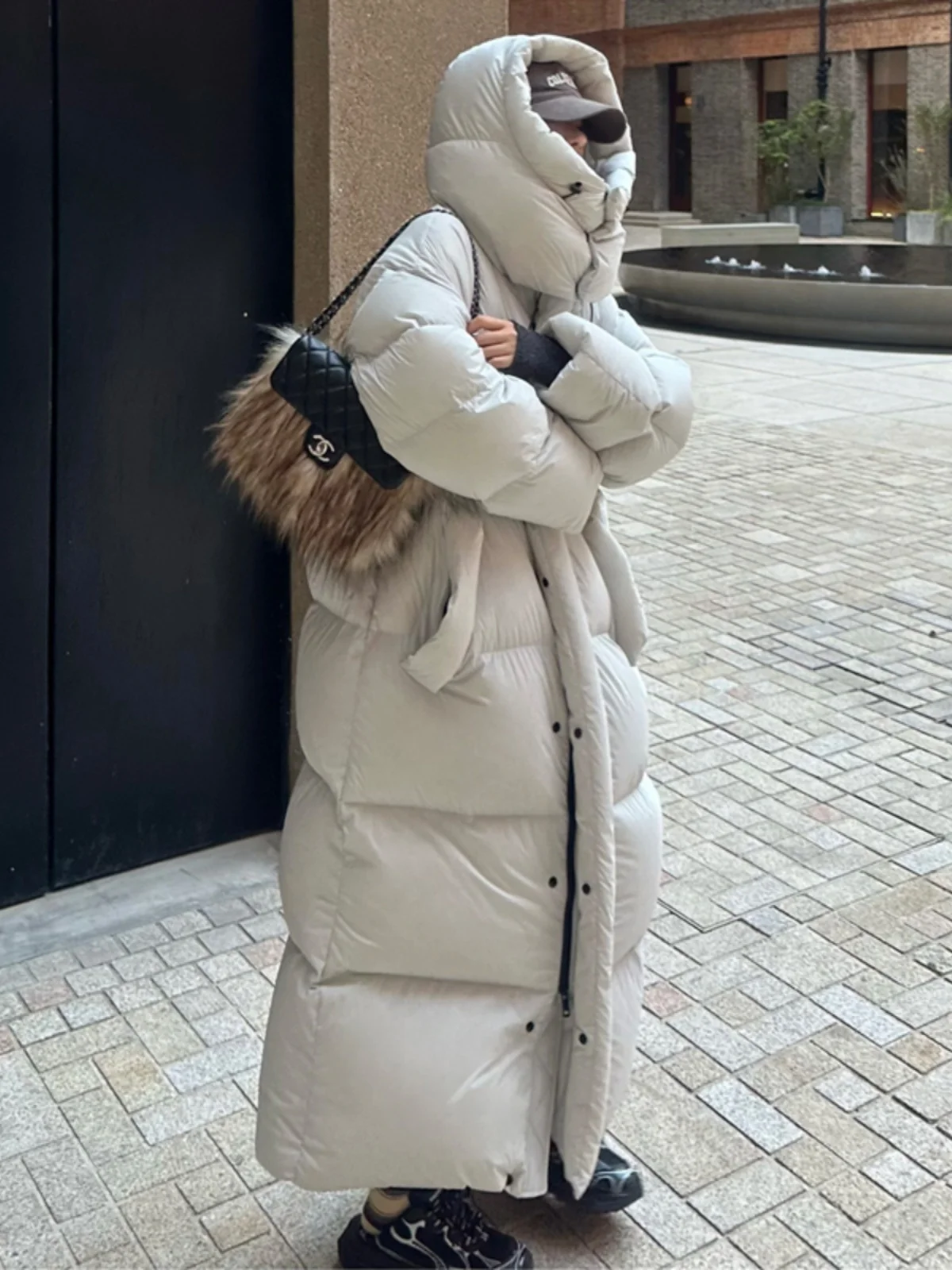 Большое одеяло большого размера длинный пуховик корейской серии одежда с