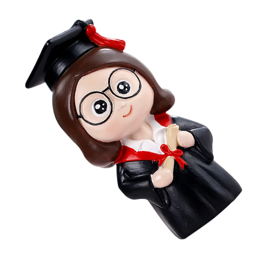 

Graduation Topper Cake Party Grad Cupcake Girl Dessert Supplies Toppers Class Student Sculpture Figurine Cartoon Figure Statue