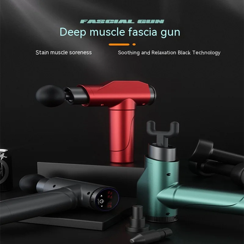 

Massage Guns Pistols Electric LCD Screen 4Gears 8Heads Muscle Massager Fascia Gun Body Foot Facial Back Massagers Instrument