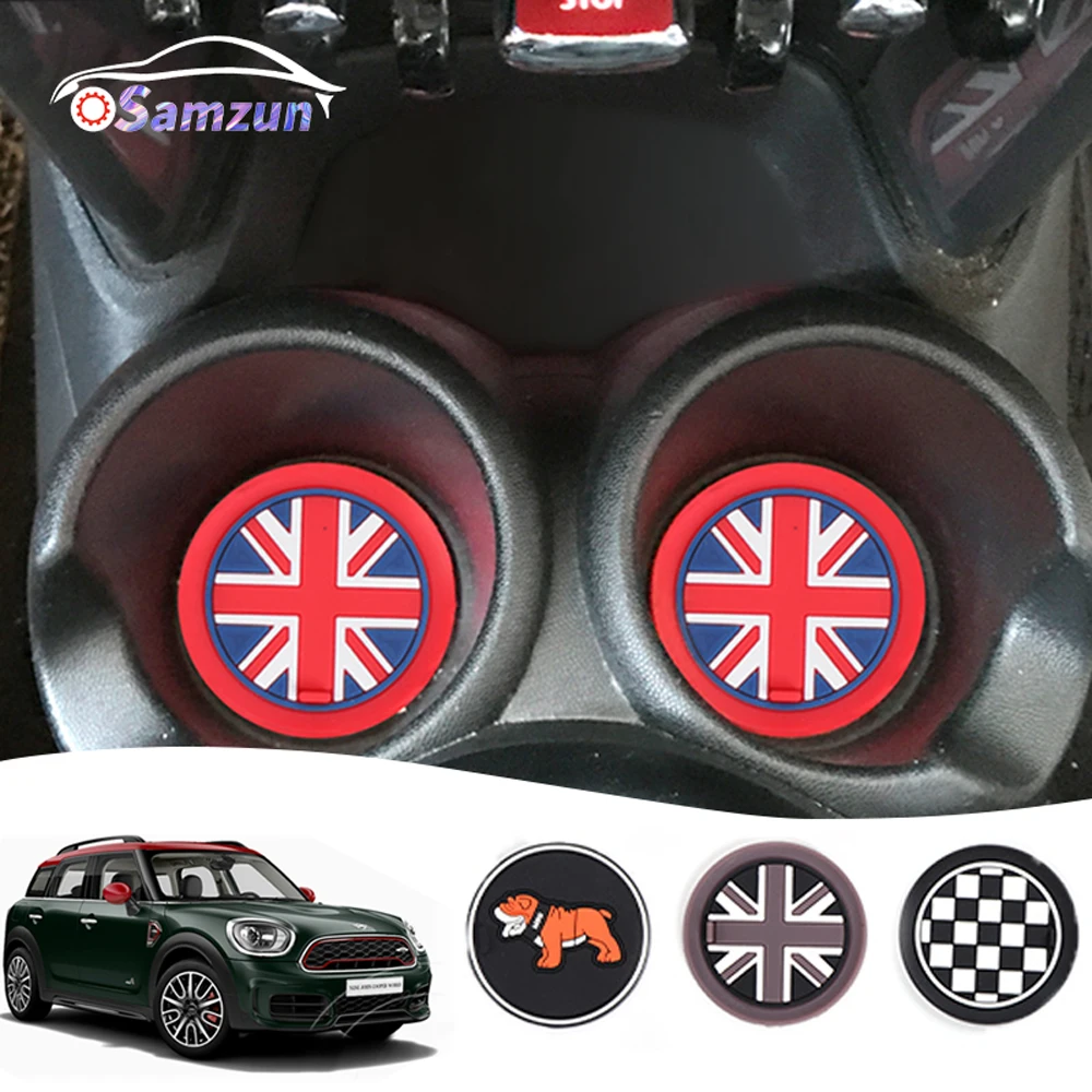 

For MINI Cooper S One Clubman Countryman R55 R56 R60 F54 F55 F56 F60 Car Sticker Accessories Water Cup Holder Anti-slip Mat Pad