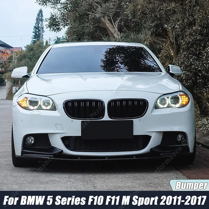 

Gloss Black Car Front Bumper Lip Splitter Diffuser Body Kits Spoiler Guard Trim for BMW 5 Series F10 F11 M Sport 2011-2017
