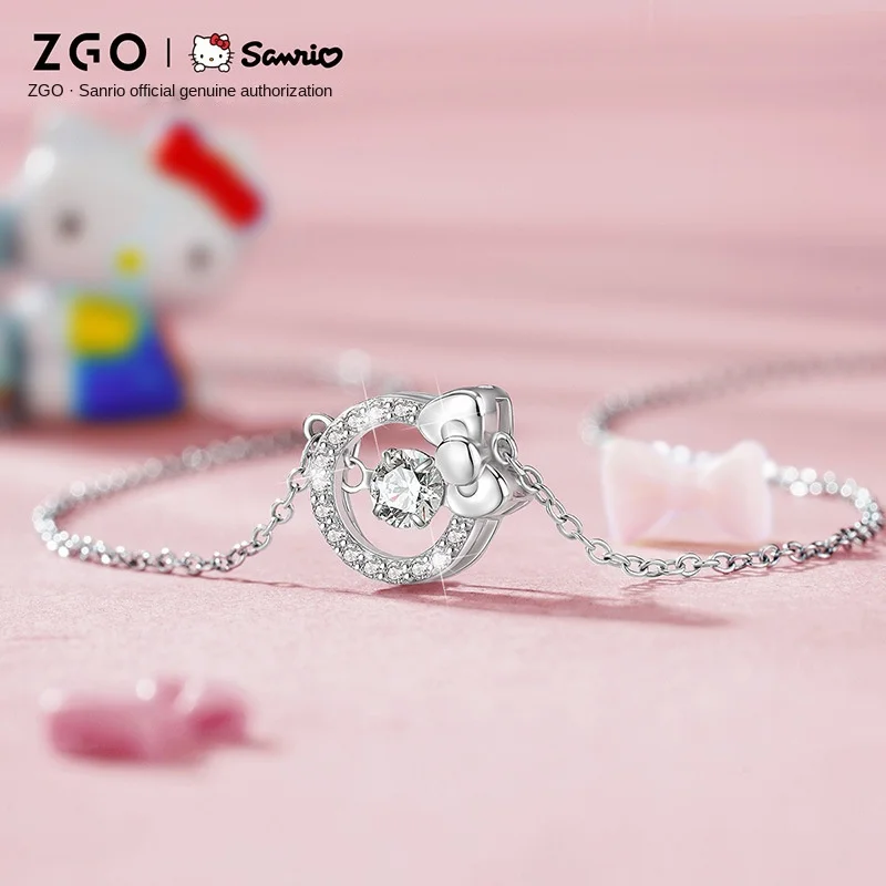 

Женское ожерелье из серебра 925 пробы с фианитом «Hello Kitty»