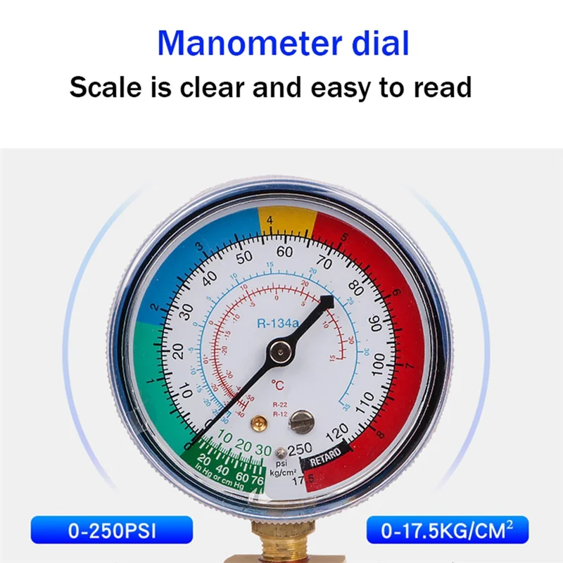 Автомобильная зарядная труба хладагента с измерительным манометром инструменты