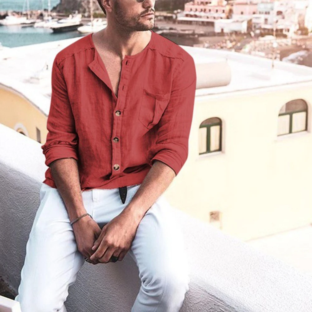 

Men Shirts long sleeves Tee-Shirts Man Solid Summer Autumn Beachwear Male Blouses Tops Streetwear Casual Men Shirt