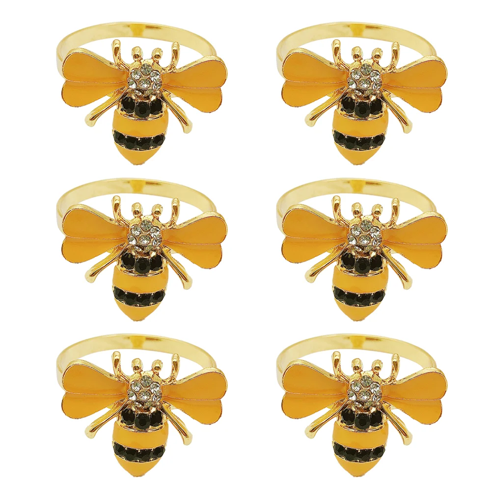 

6 Pcs Napkin Buckle Nativity Decor Serviette Buckles Paper Napkin Dinning Table Setting Alloy Napkin Rings Child