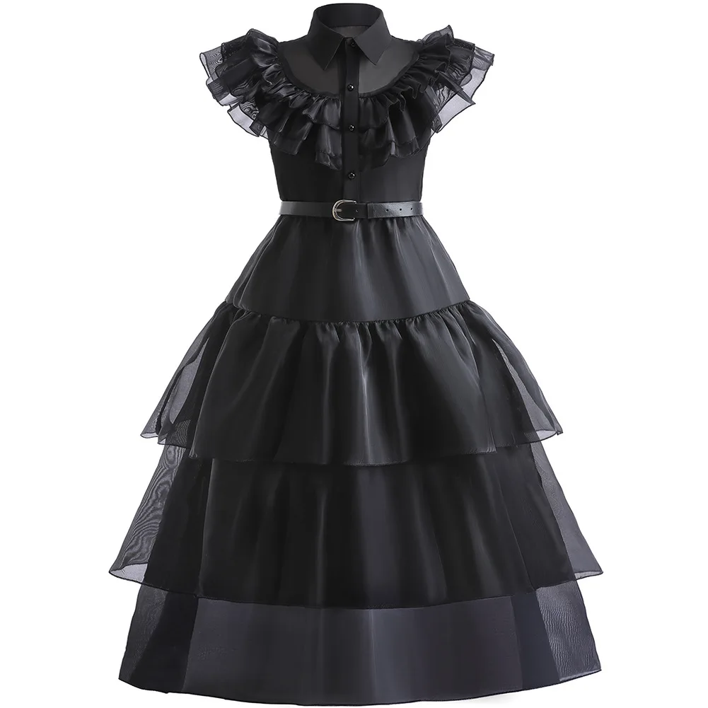 Костюм для косплея девушки Адамс детей на Хэллоуин искусственная Маскировка