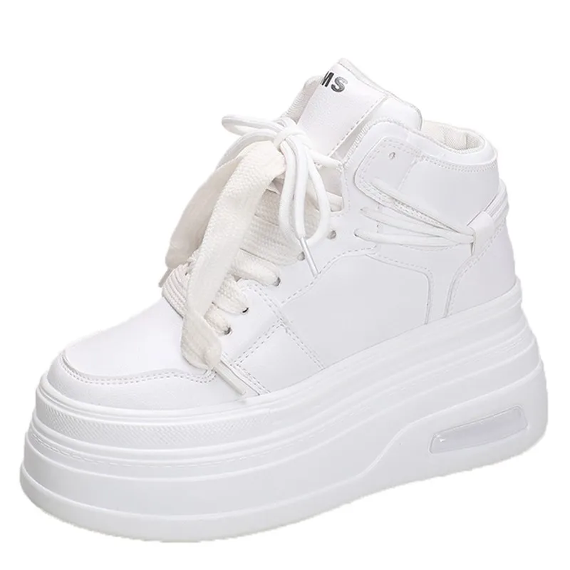 

Color Matching High-top Sneakers Women's Spring Autumn 8CM Thick Bottom Increased Platform Shoes Casual Sports Shoes Sneakers