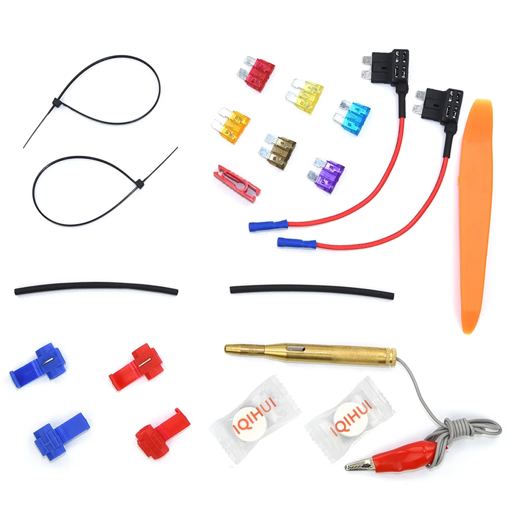 

10 шт./компл., средний 12 В, автомобильный адаптер предохранителя, адаптер, держатель предохранителя, gps-навигатор, прикуриватель, Дополнительн...