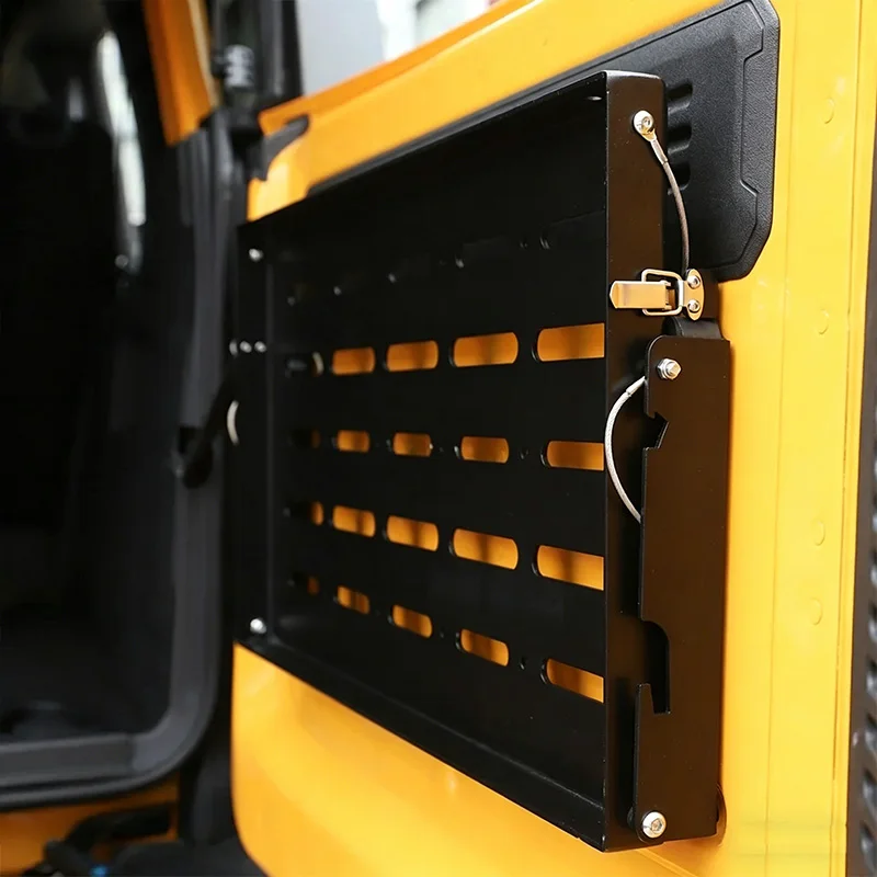 Фото Столик на заднюю дверь для Jeep Wrangler JK JKU 2007-2018, складная полка-столик для задней двери, органайзер для хранения, грузовой багажник №5