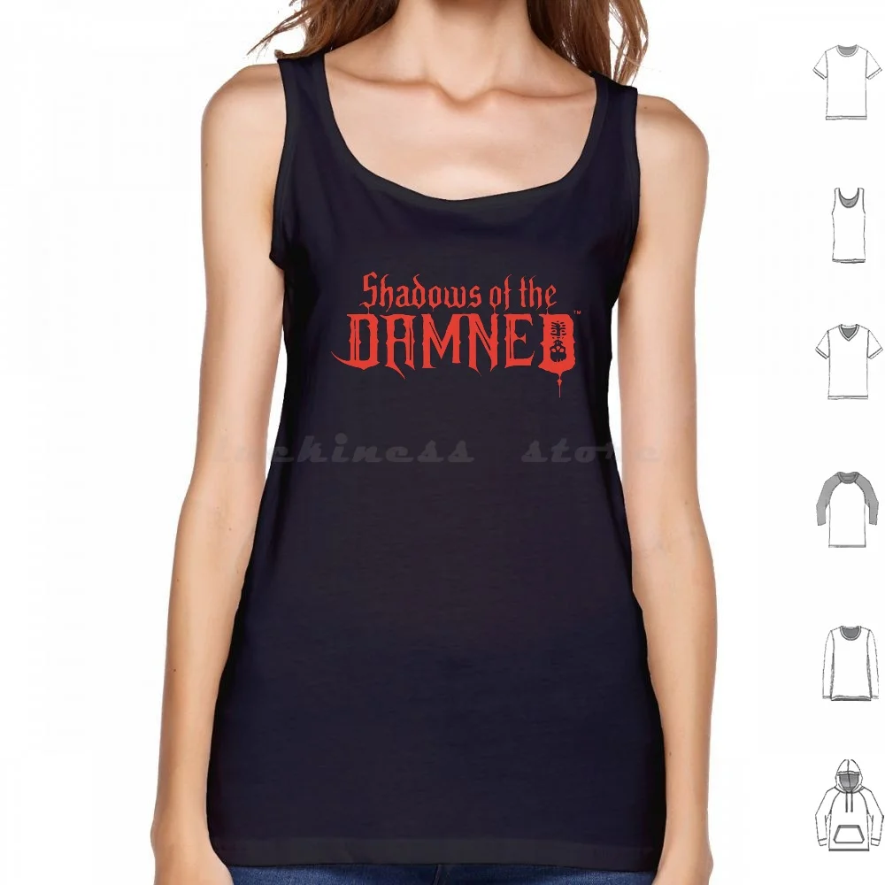 

Shadow Of The Damned Tank Tops Print Cotton The Damned Punk Vampira Dave Vanian Captain Sensible Vampire Logo Band Punk