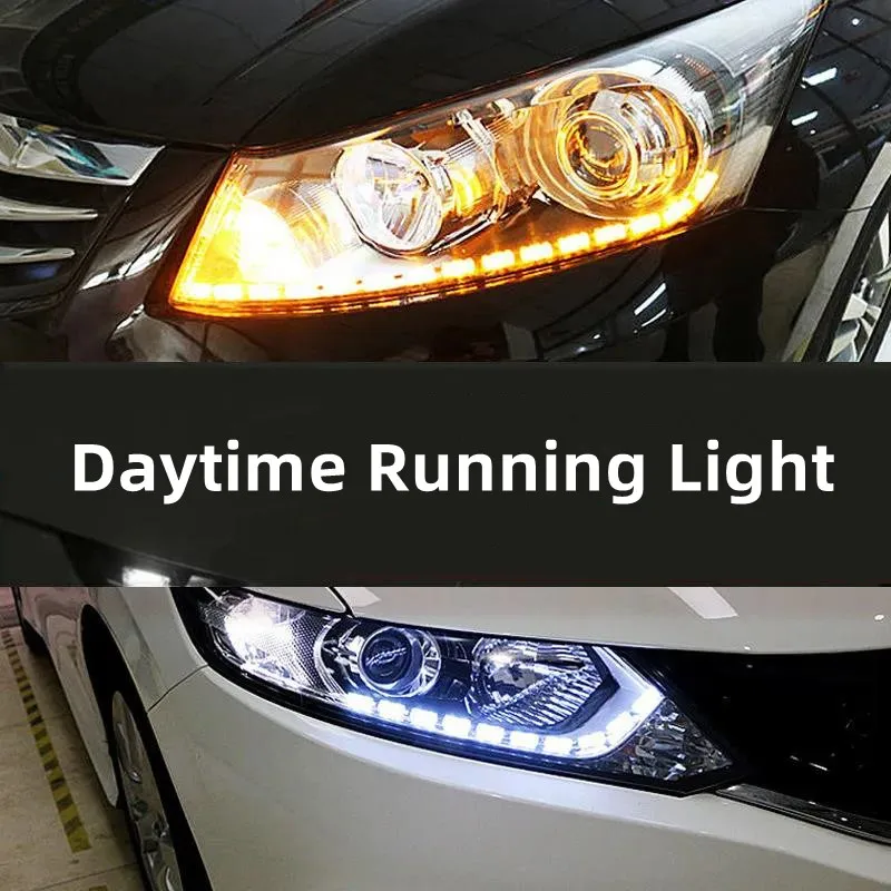 

2PCS Flexible LED Strip Lights DRL Daytime Running Light Sequential Flow Headlight Corner Turn Signal DRL With Turn Signals