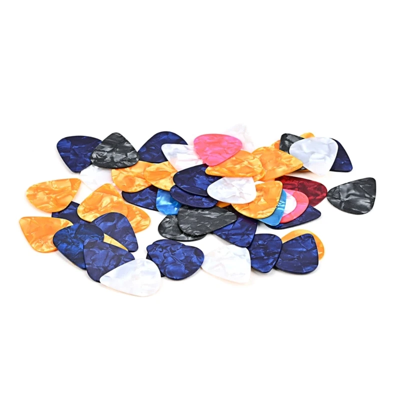 

50 Pieces Guitar Picks Practical 0.96mm Celluloid Guitar Picks Guitar Accessories for Bass Electric Acoustic Guitars