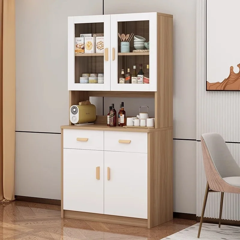 Кухонный шкаф из массива дерева для гостиной угловой ящик стеклянная витрина