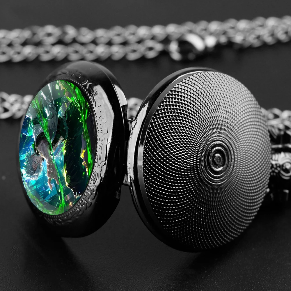 Кварцевые карманные часы с аниме-изображением ююютсу кулон ожерелье цепочка