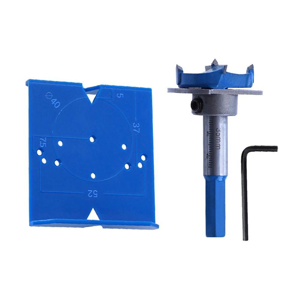 

35mm/40mm Hinge Hole Drilling Guide Locator Positioning Ruler Hole Opener Locator Template Woodworking Tools for Door Cabinets