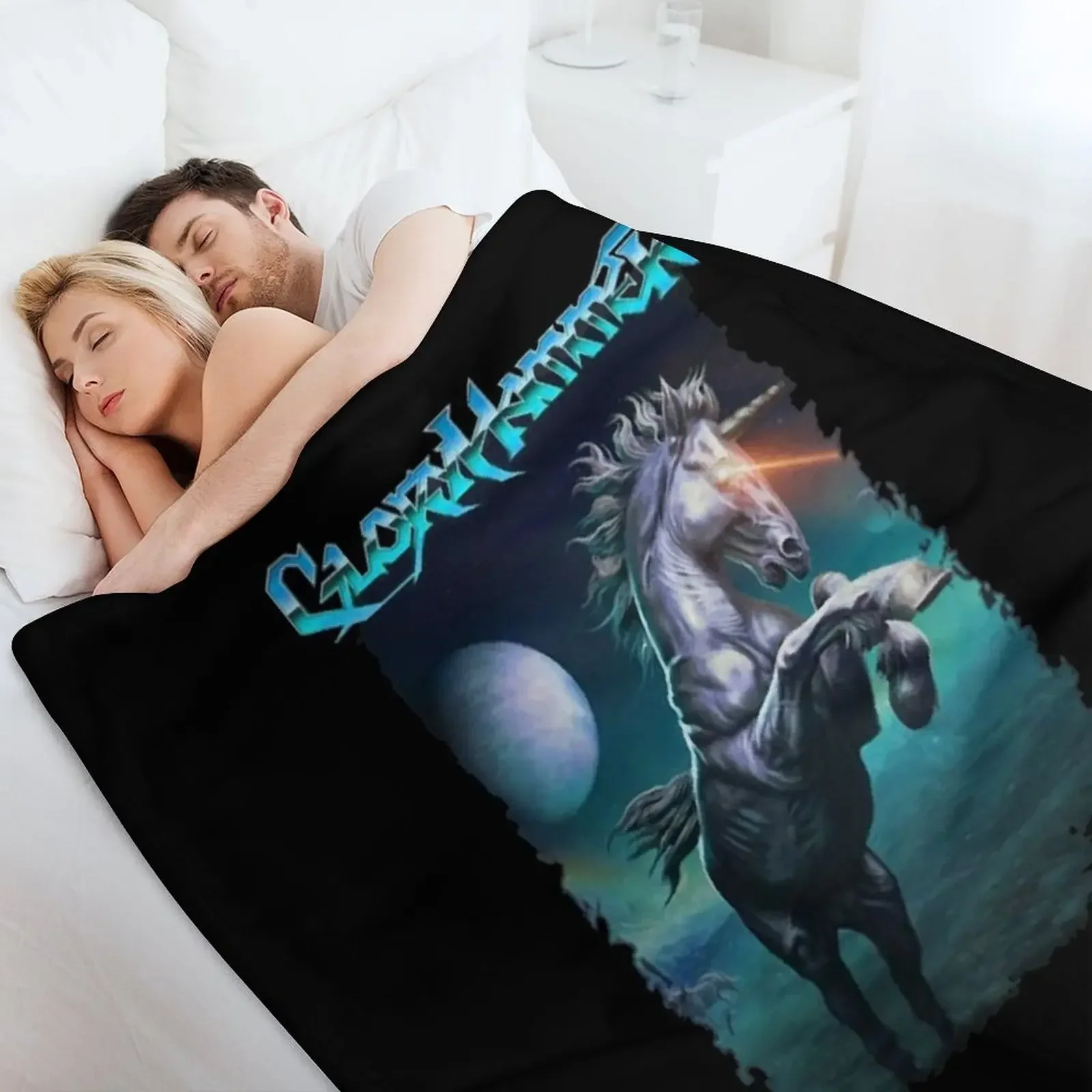 Gloryhammer-Галактический единорог Классическое Одеяло утяжеленное большое одеяло