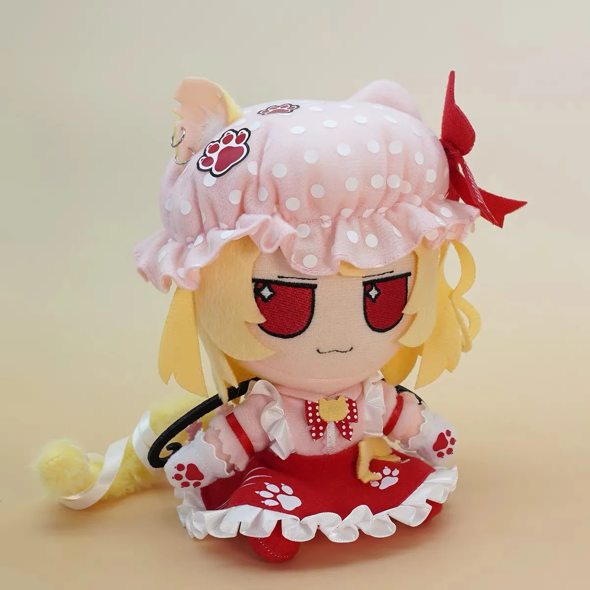 Фото Новые плюшевые игрушки TouHou Project Flandre Scarlet, 16 см, милые мягкие аниме-куклы для косплея, подарок на день рождения или Рождество для детей №1