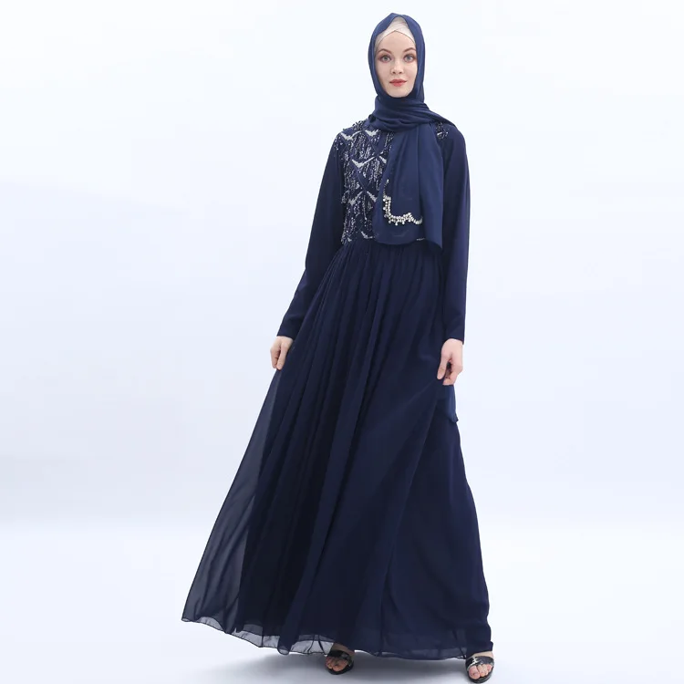 

eid dress for women Dubai Sequins Tassel Robe Arab Chiffon Long Dress Muslim Ladies Clothing Party Birthday Party Wedding