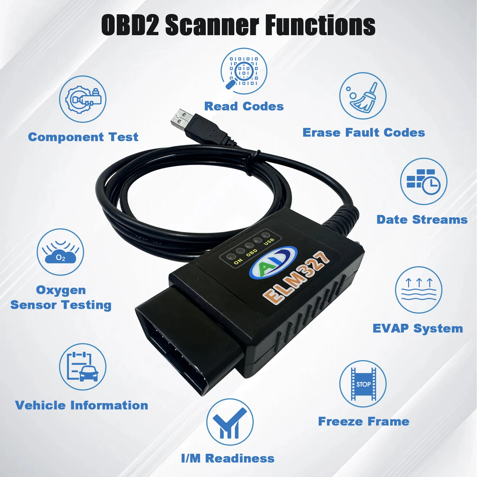 Фото Диагностический сканер ELM327 V1.4 USB FTDI FT232RL PIC18F25K80 HS CAN/MS Switch для Ford FORScan OBD2, считыватель кодов, инструмент для диагностики автомобиля №3
