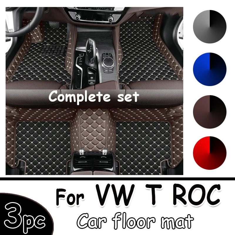 

Car Floor Mats For VW T ROC 2020~2022 AUTO DropShipping Center Interior Accessories Leather Carpets Rugs Foot Pads