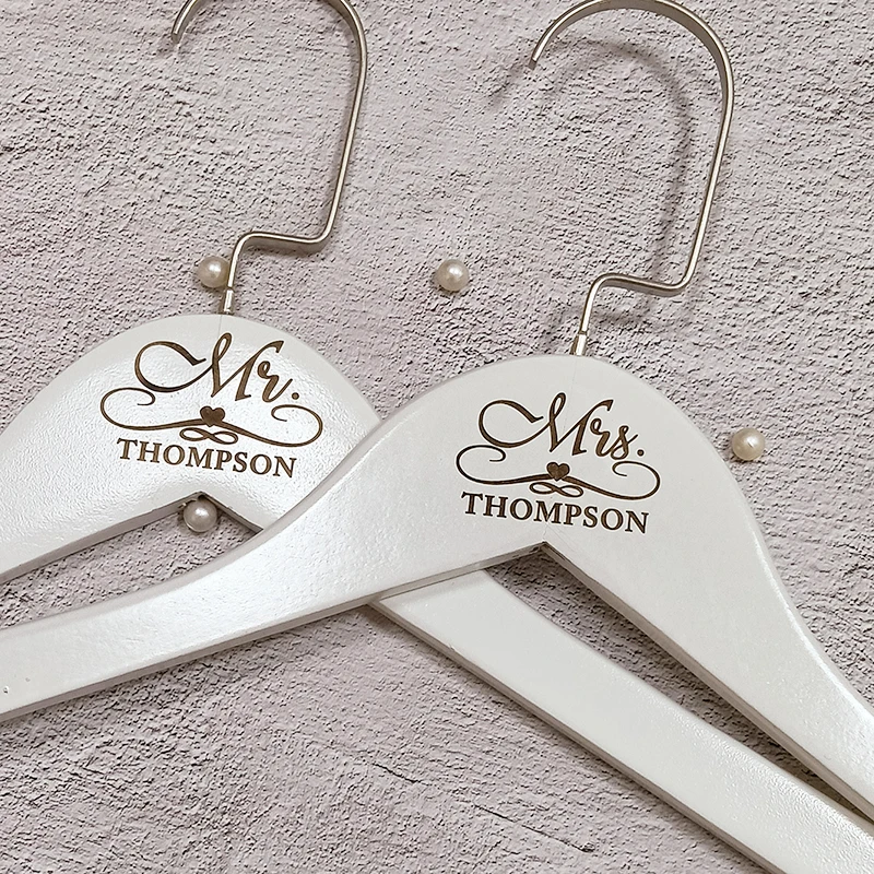Индивидуальные Свадебные вешалки для платья нескользящая белая вешалка
